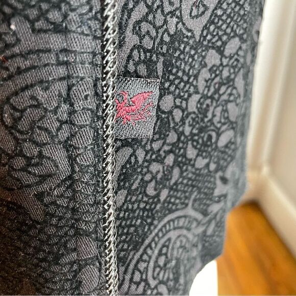 Tripp NYC Vintage Corset Bustier Velvet Damask Lace-Up Goth Victorian X - Picture 5 of 9